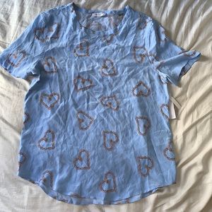 100% silk equipment top size small